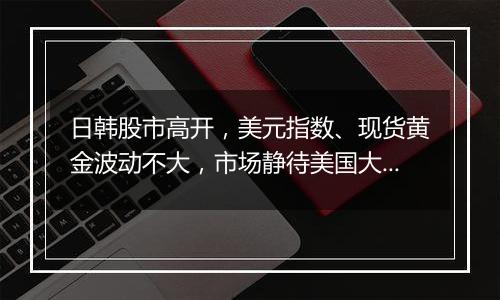 日韩股市高开，美元指数、现货黄金波动不大，市场静待美国大选结果