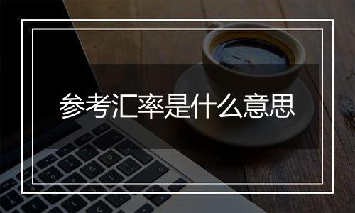 参考汇率是什么意思