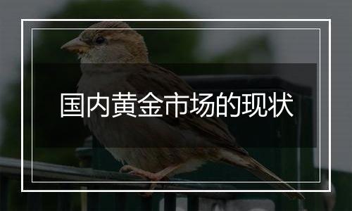 国内黄金市场的现状