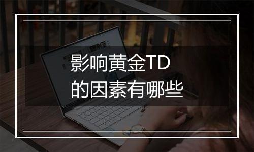 影响黄金TD的因素有哪些