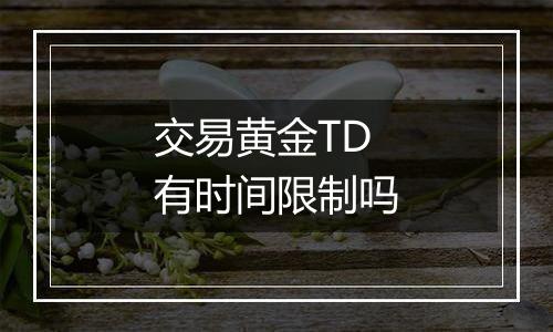 交易黄金TD有时间限制吗