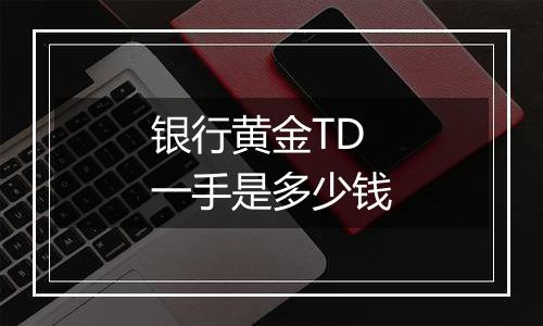 银行黄金TD一手是多少钱