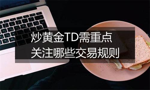 炒黄金TD需重点关注哪些交易规则