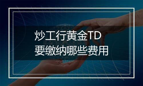 炒工行黄金TD要缴纳哪些费用