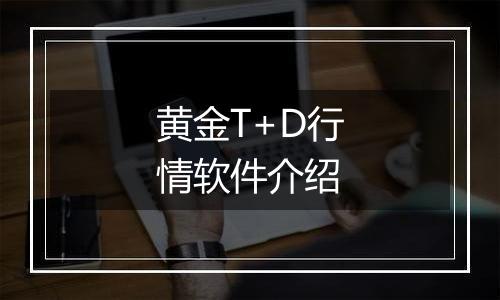 黄金T+D行情软件介绍