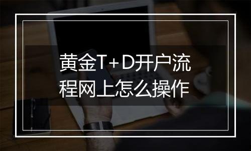 黄金T+D开户流程网上怎么操作