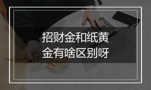 招财金和纸黄金有啥区别呀