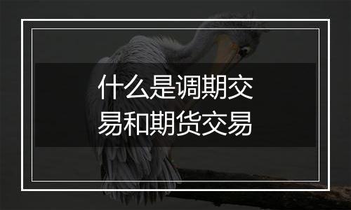 什么是调期交易和期货交易