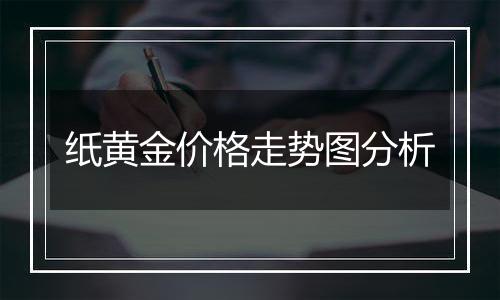 纸黄金价格走势图分析