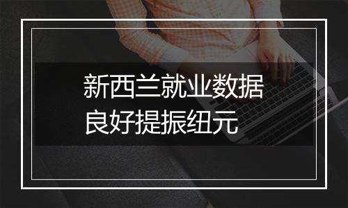 新西兰就业数据良好提振纽元