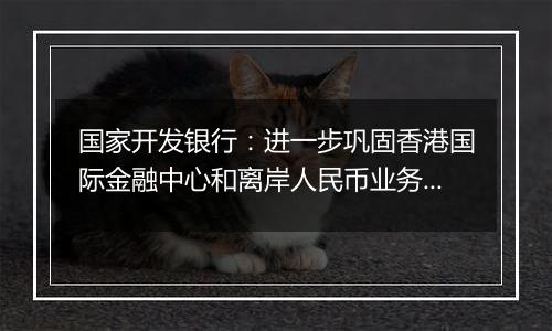 国家开发银行：进一步巩固香港国际金融中心和离岸人民币业务枢纽的地位