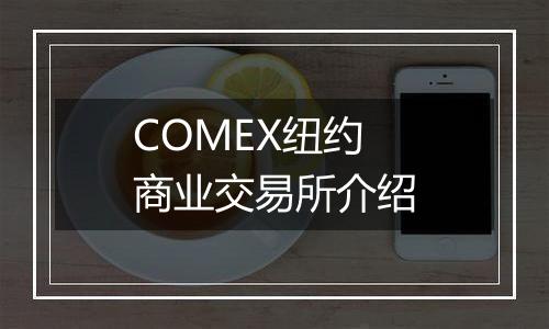 COMEX纽约商业交易所介绍