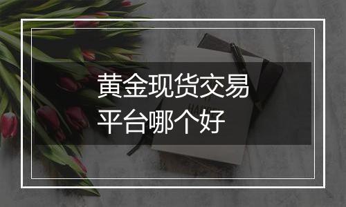 黄金现货交易平台哪个好