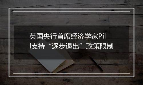 英国央行首席经济学家Pill支持“逐步退出”政策限制