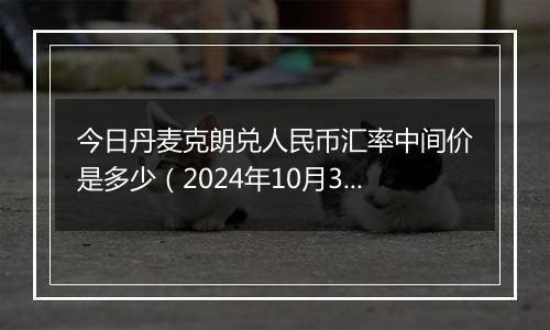 今日丹麦克朗兑人民币汇率中间价是多少（2024年10月3日）