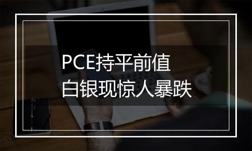 PCE持平前值白银现惊人暴跌