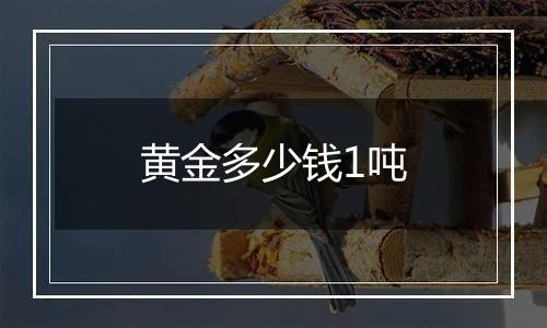 黄金多少钱1吨