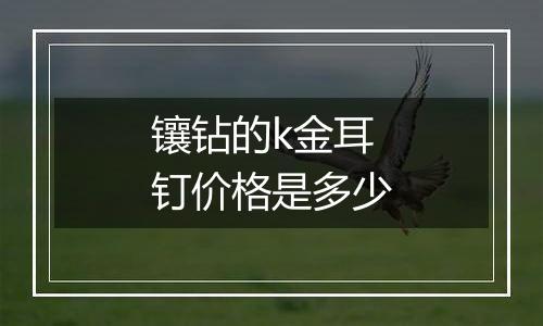 镶钻的k金耳钉价格是多少