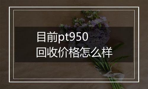 目前pt950回收价格怎么样