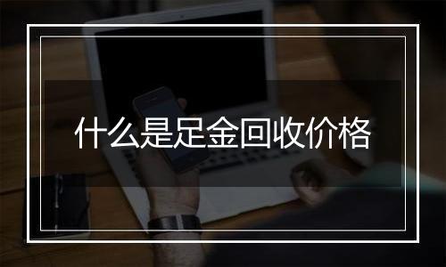 什么是足金回收价格