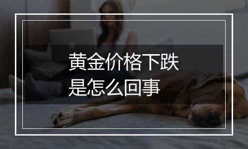 黄金价格下跌是怎么回事