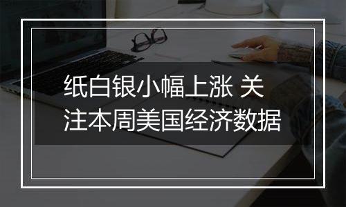 纸白银小幅上涨 关注本周美国经济数据