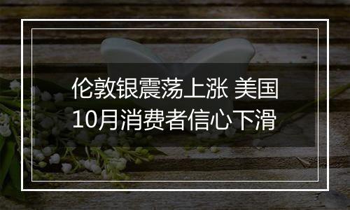 伦敦银震荡上涨 美国10月消费者信心下滑