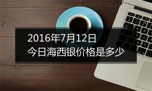 2016年7月12日今日海西银价格是多少