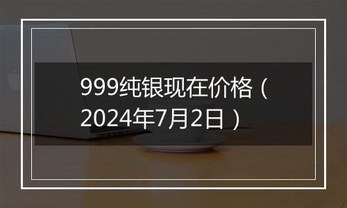 999纯银现在价格（2024年7月2日）