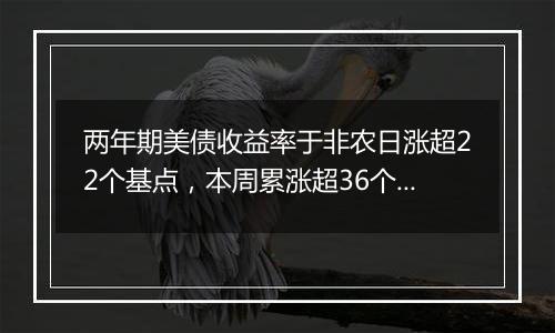 两年期美债收益率于非农日涨超22个基点，本周累涨超36个基点