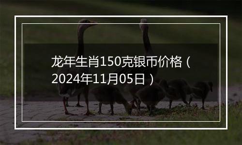 龙年生肖150克银币价格（2024年11月05日）