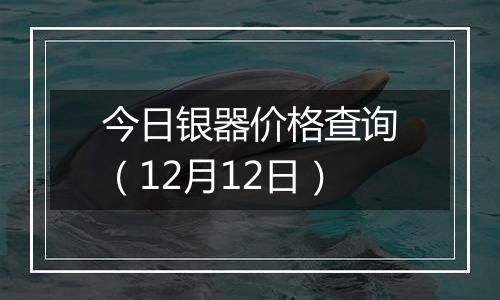 今日银器价格查询（12月12日）