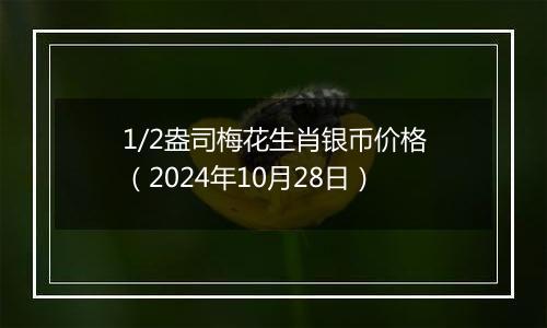 1/2盎司梅花生肖银币价格（2024年10月28日）