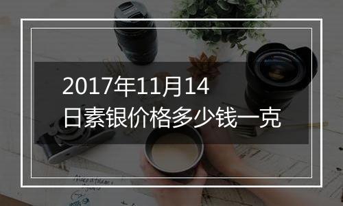 2017年11月14日素银价格多少钱一克