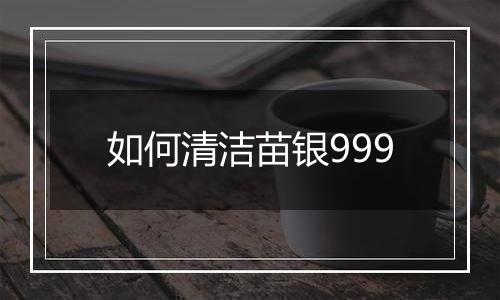 如何清洁苗银999