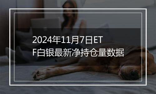 2024年11月7日ETF白银最新净持仓量数据