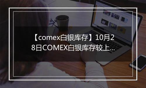 【comex白银库存】10月28日COMEX白银库存较上一日增持2.37吨