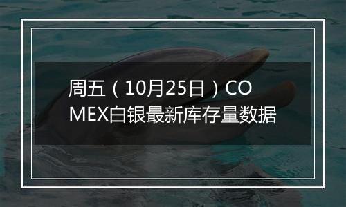 周五（10月25日）COMEX白银最新库存量数据