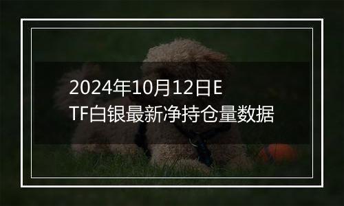 2024年10月12日ETF白银最新净持仓量数据