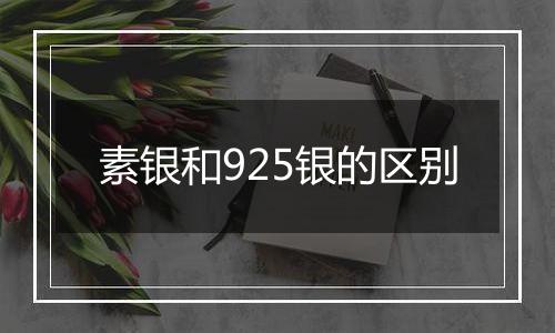 素银和925银的区别