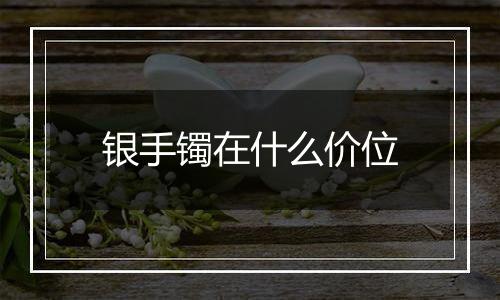 银手镯在什么价位