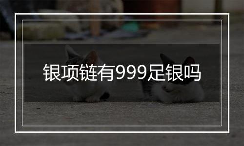 银项链有999足银吗