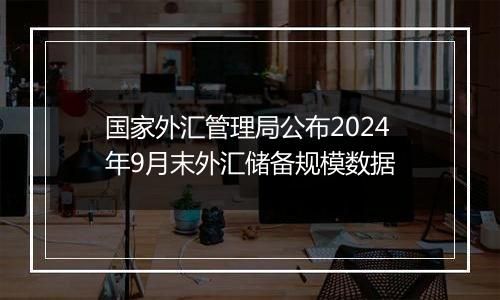 国家外汇管理局公布2024年9月末外汇储备规模数据