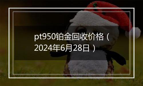 pt950铂金回收价格（2024年6月28日）