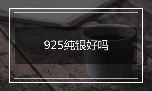 925纯银好吗