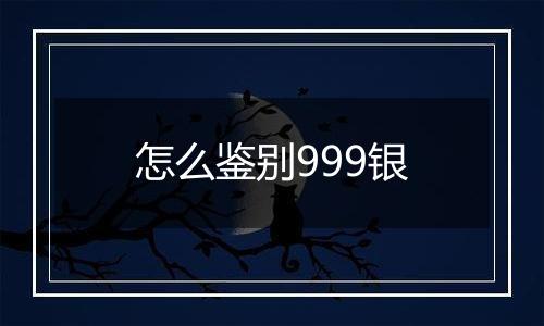 怎么鉴别999银