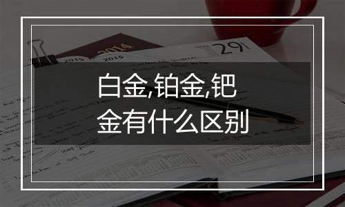 白金,铂金,钯金有什么区别