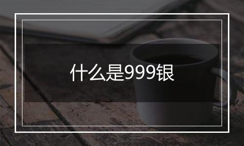 什么是999银