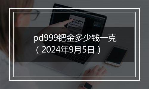 pd999钯金多少钱一克（2024年9月5日）