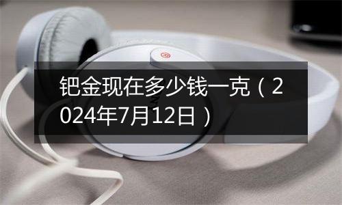 钯金现在多少钱一克（2024年7月12日）